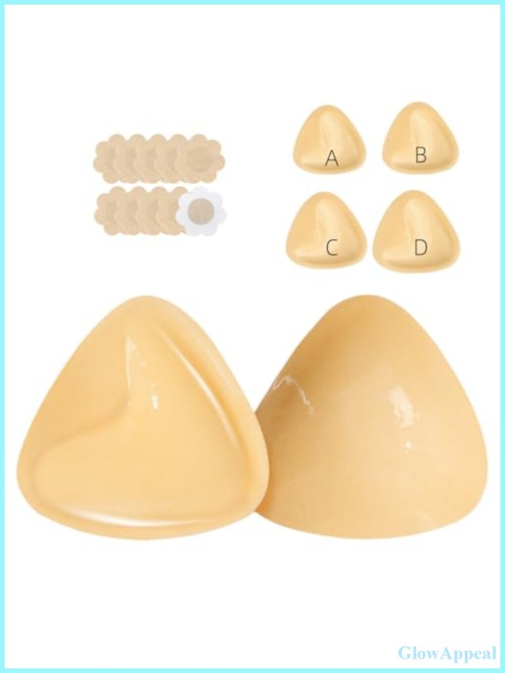 Double Sided Sticky Bra Inserts Reusable Push Up Adhesive Pads For Bikini